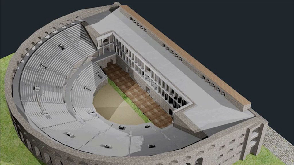 Макета на Античкиот театар Скупи