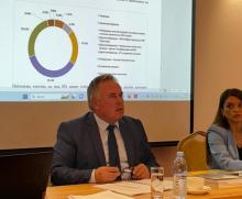 Главниот државен ревизор м-р Максим Ацевски со презентација на клучните наоди од ревизорскиот извештај