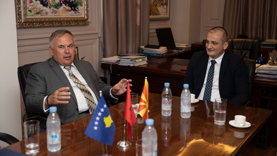 Главниот државен ревизор м-р Максим Ацевски и Претседателот на Врховната ревизорска институција на Р. Албанија Арбен Шеху